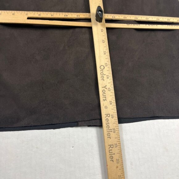 T Tahari Faux Suede Pencil Skirt Brown Corpcore Workwear Classic Back Zip M - Picture 6 of 12